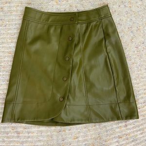 Anthropologie Maeve Faux Leather Mini Skirt